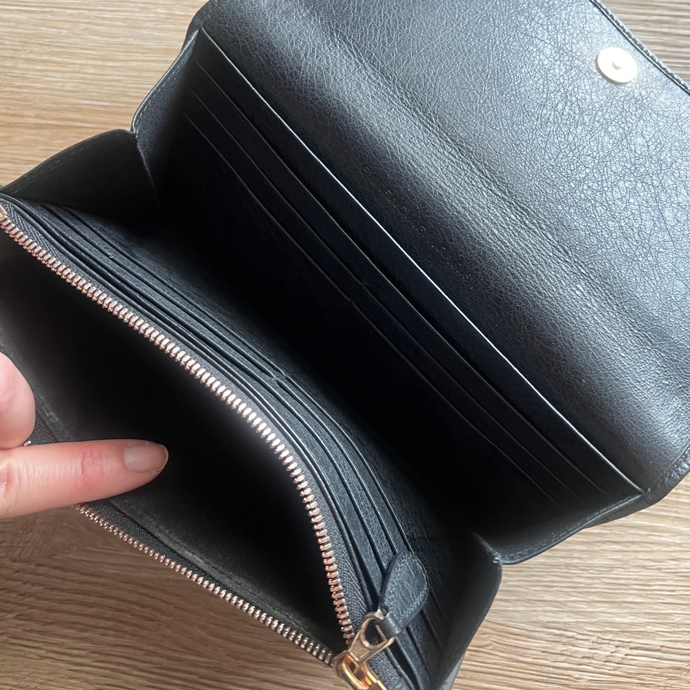 BALENCIAGA Giant Money Agneau Leather Rose Gold Hardware Continental Long Wallet - Picture 15 of 17